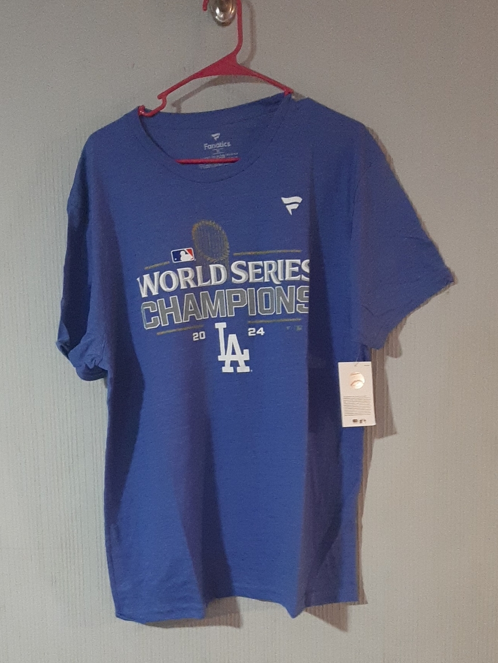 Fanatics Royal Blue Los Angeles Dodgers World Series Champions Tee